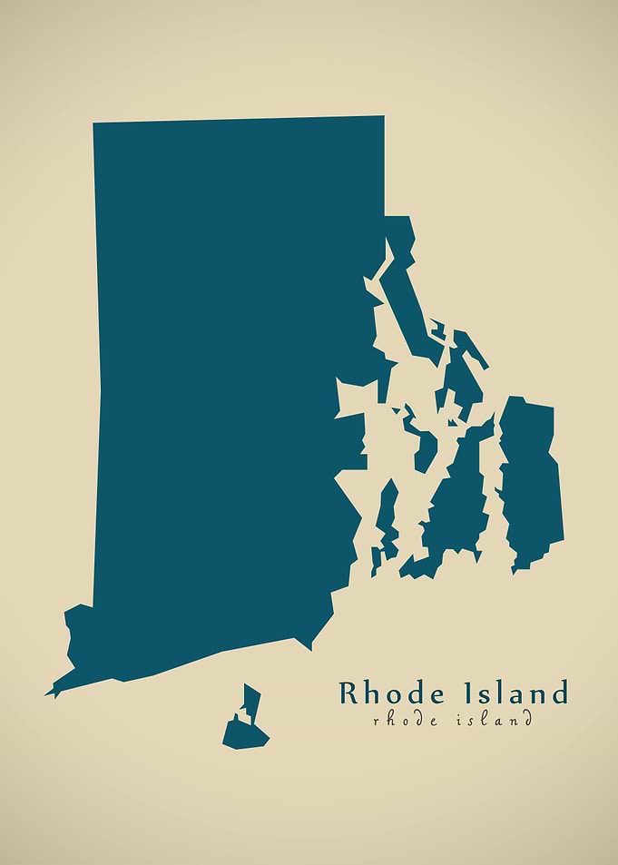 Rhode Island state map