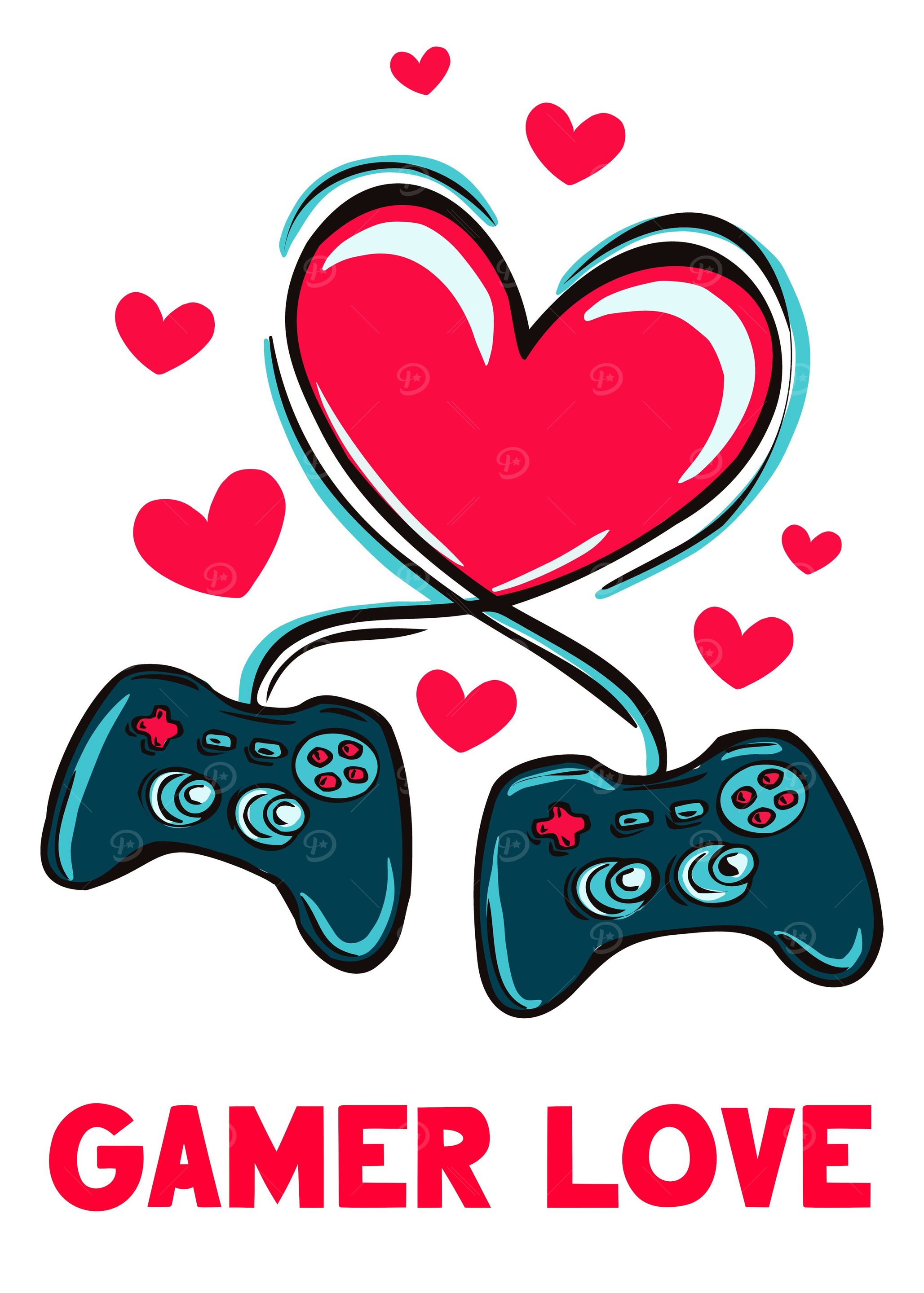 Gamer Love Heart