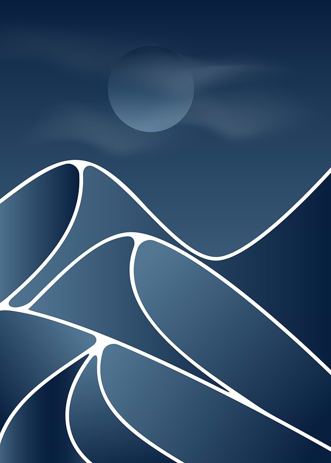 Abstract contemporary moon