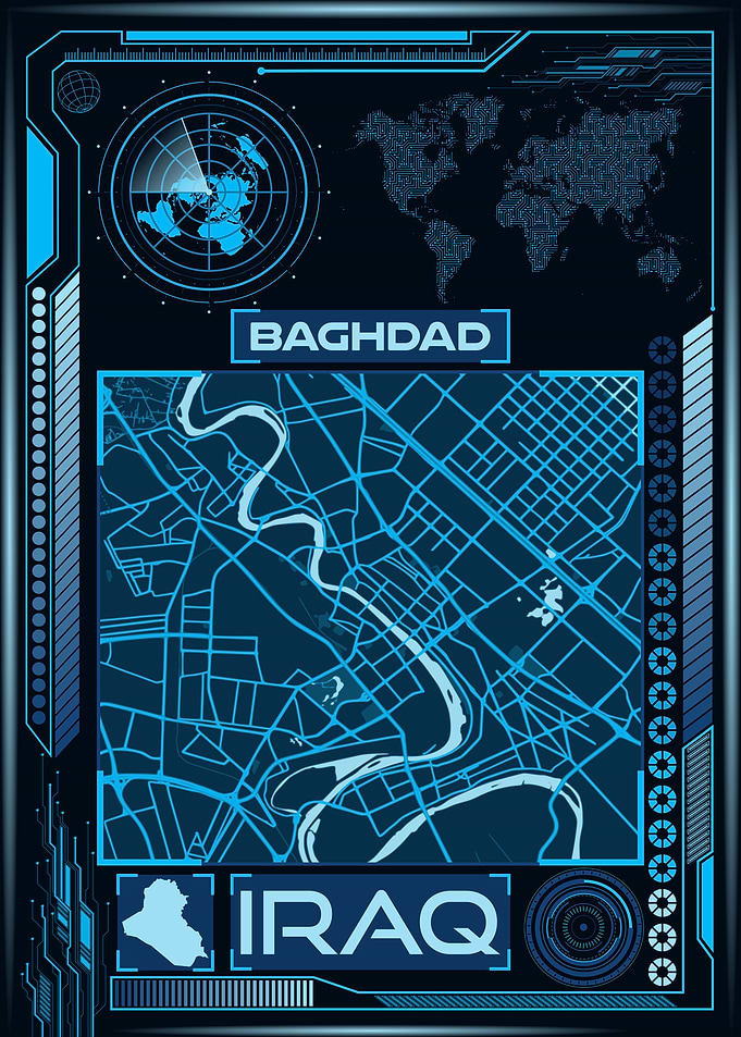 Baghdad Map Iraq