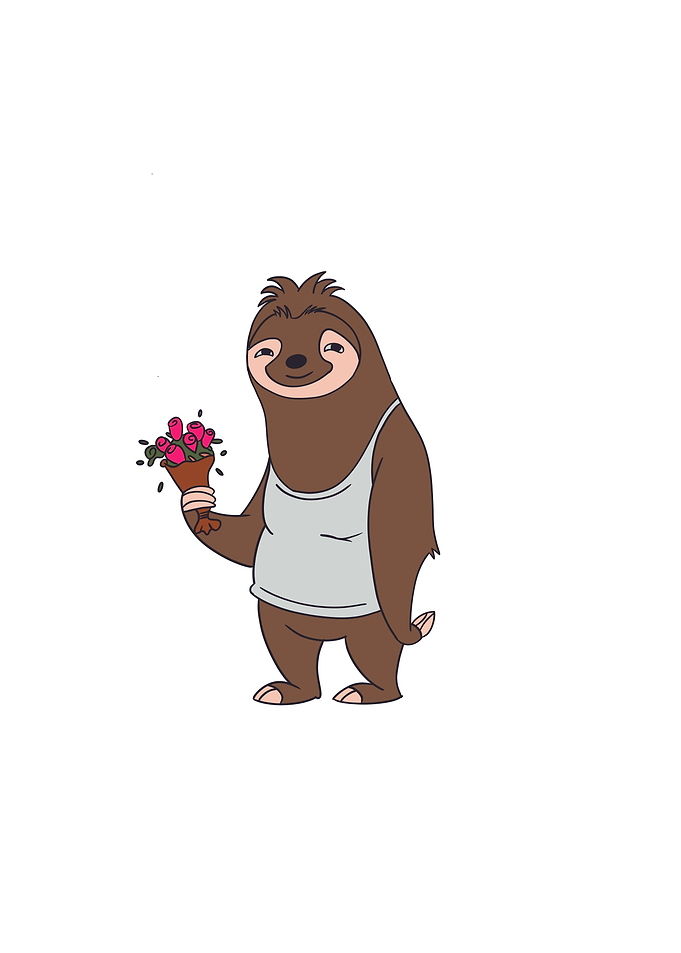 Sloth Bouquet Valentines