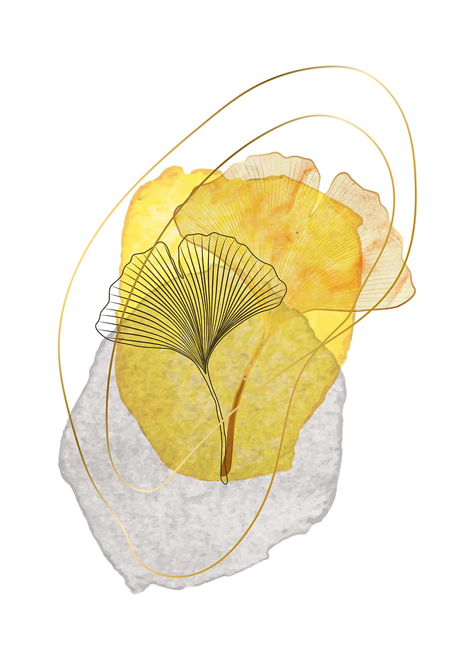 Yellow color tropical leaf