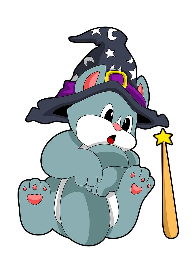 Cat Wizard Magic wand Hat