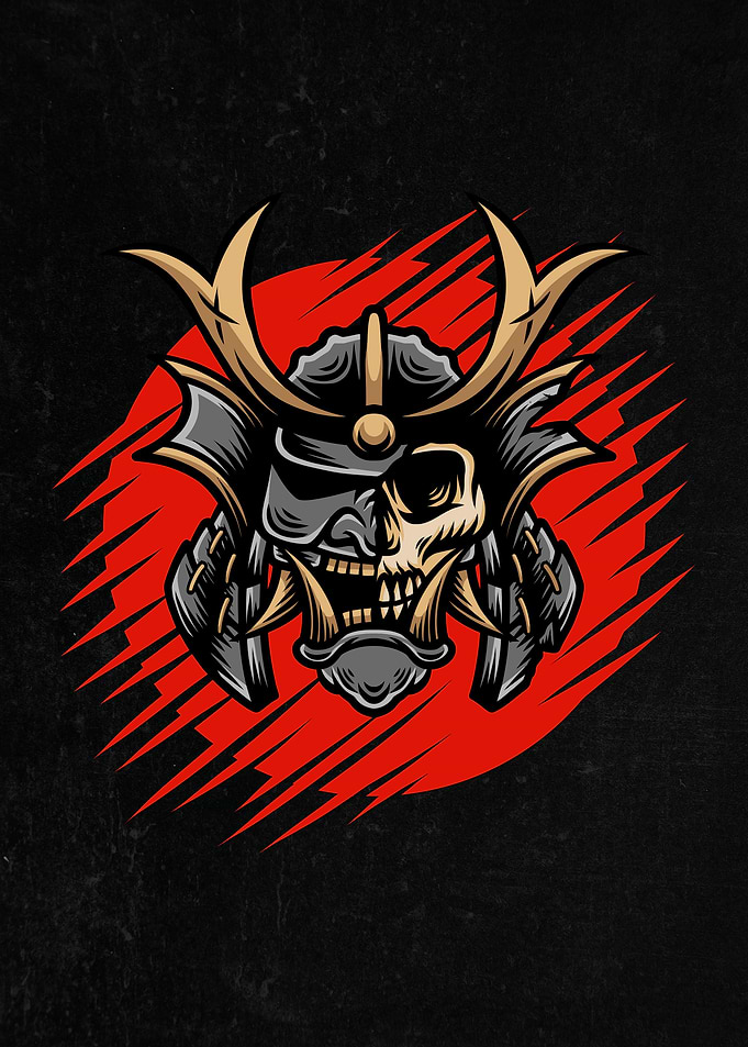 JAPANESESAMURAI SKULL