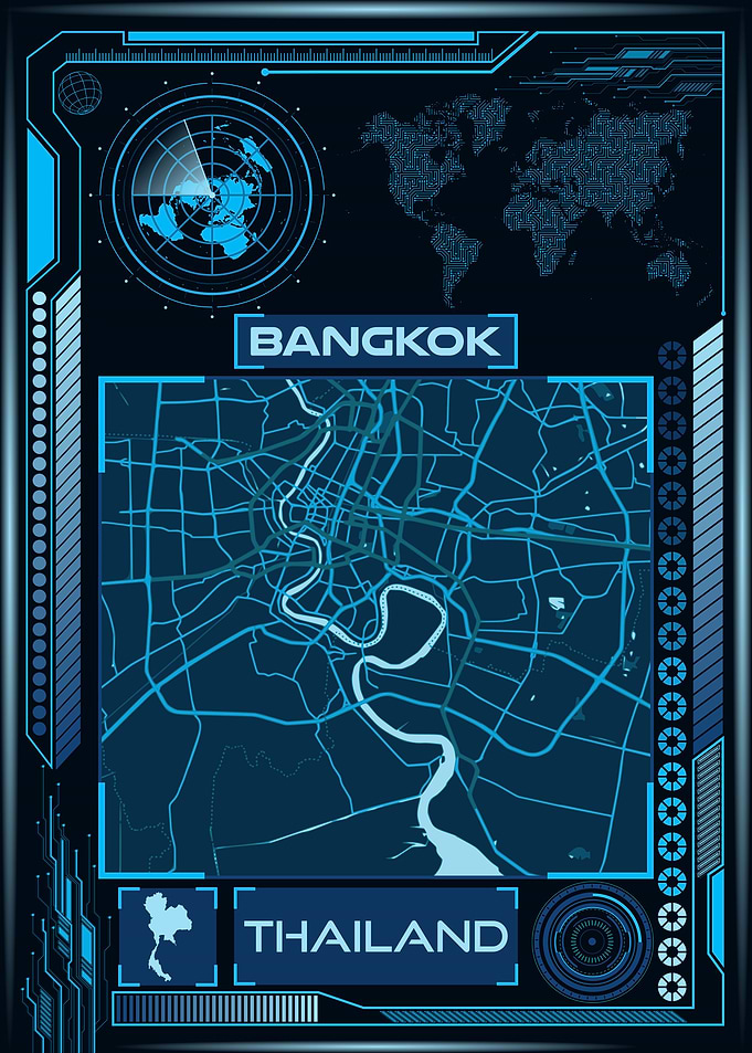 Bangkok Map Thailand