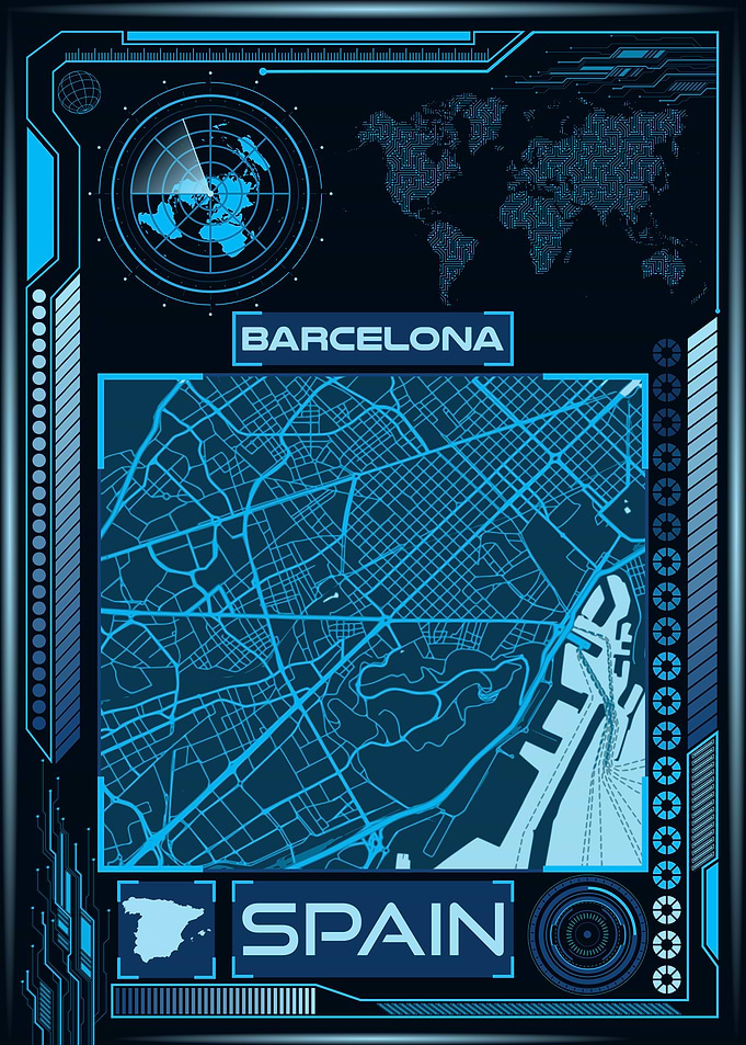 Barcelona Map Spain