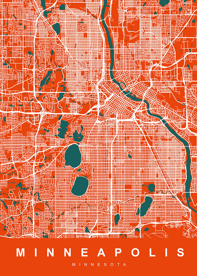 MINNEAPOLIS Map MINNESOTA