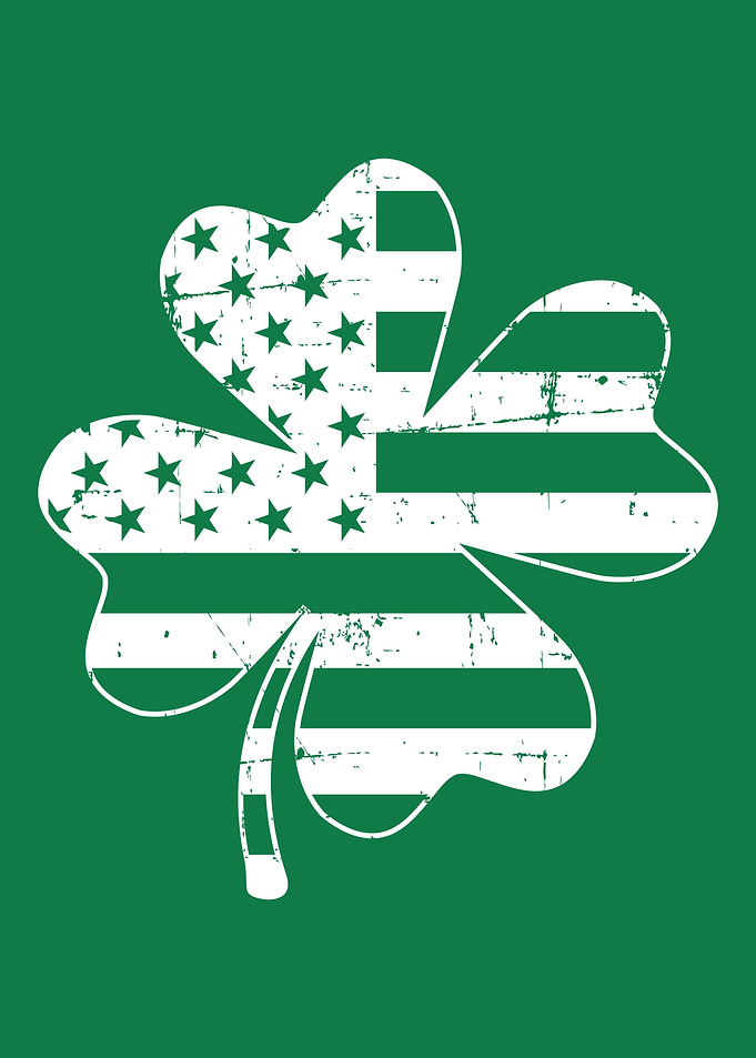 Shamrock USA flag St Patr