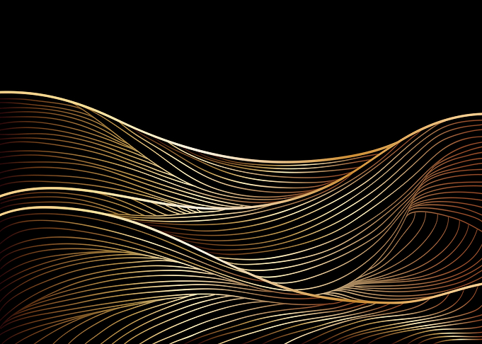 Ocean wave line art