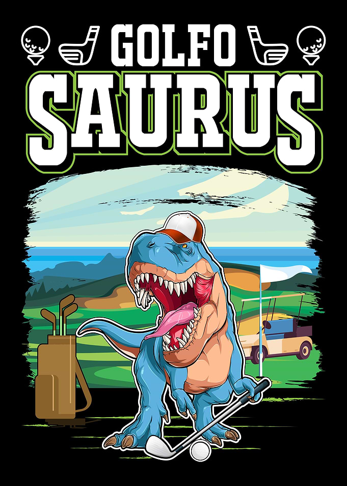 Dinosaur Golf playing Trex