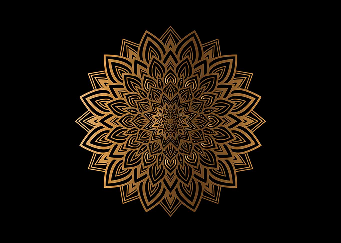 Golden Mandala Zen Symbol