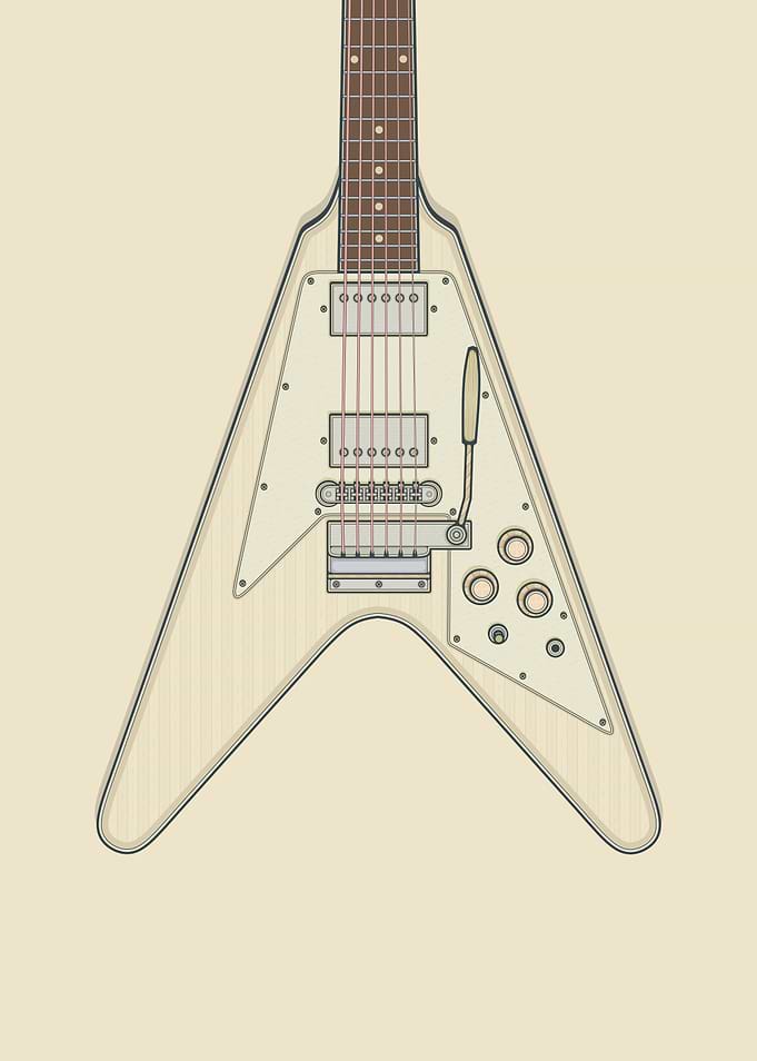 White V Guitar