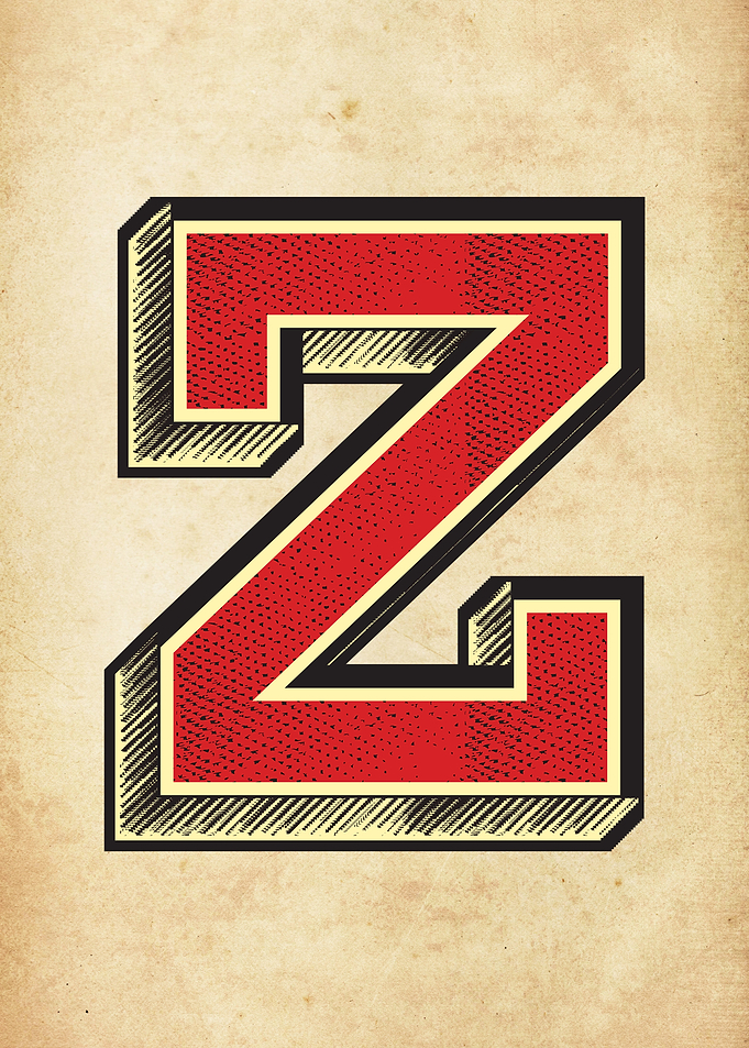 Vintage Letter Z