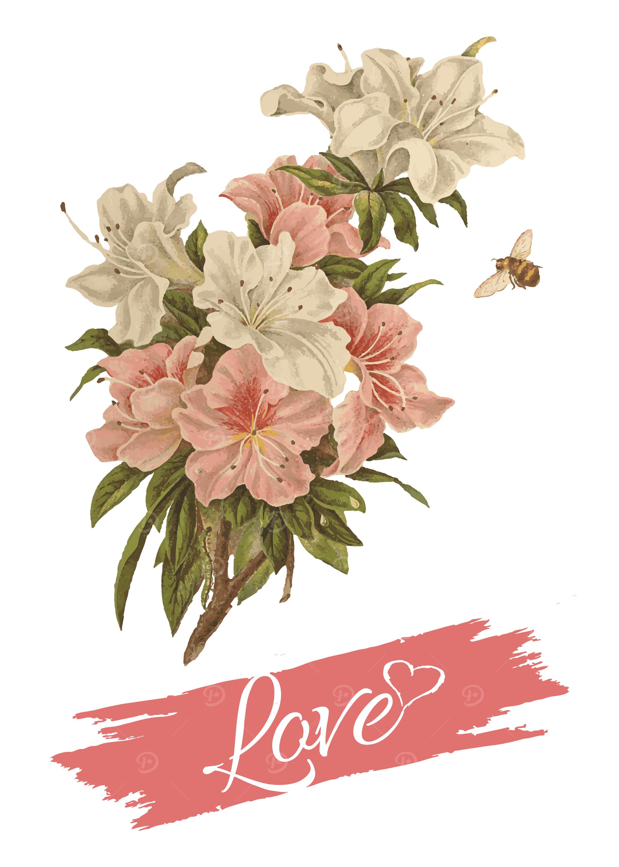 Bee Flower Love