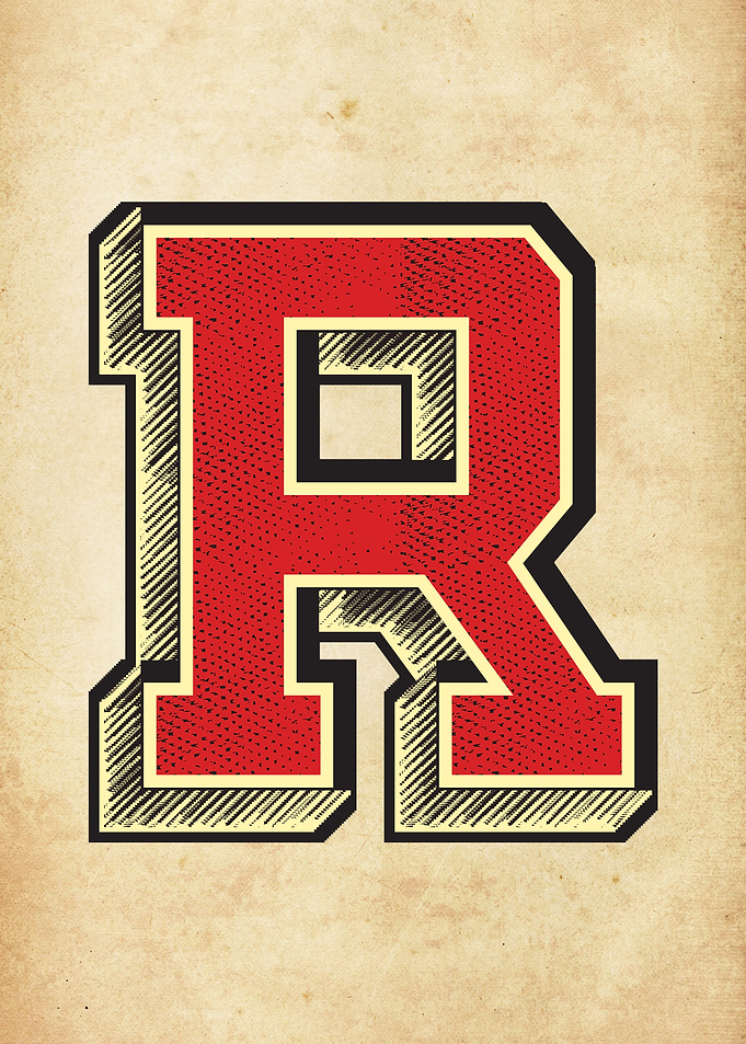 Vintage Letter R