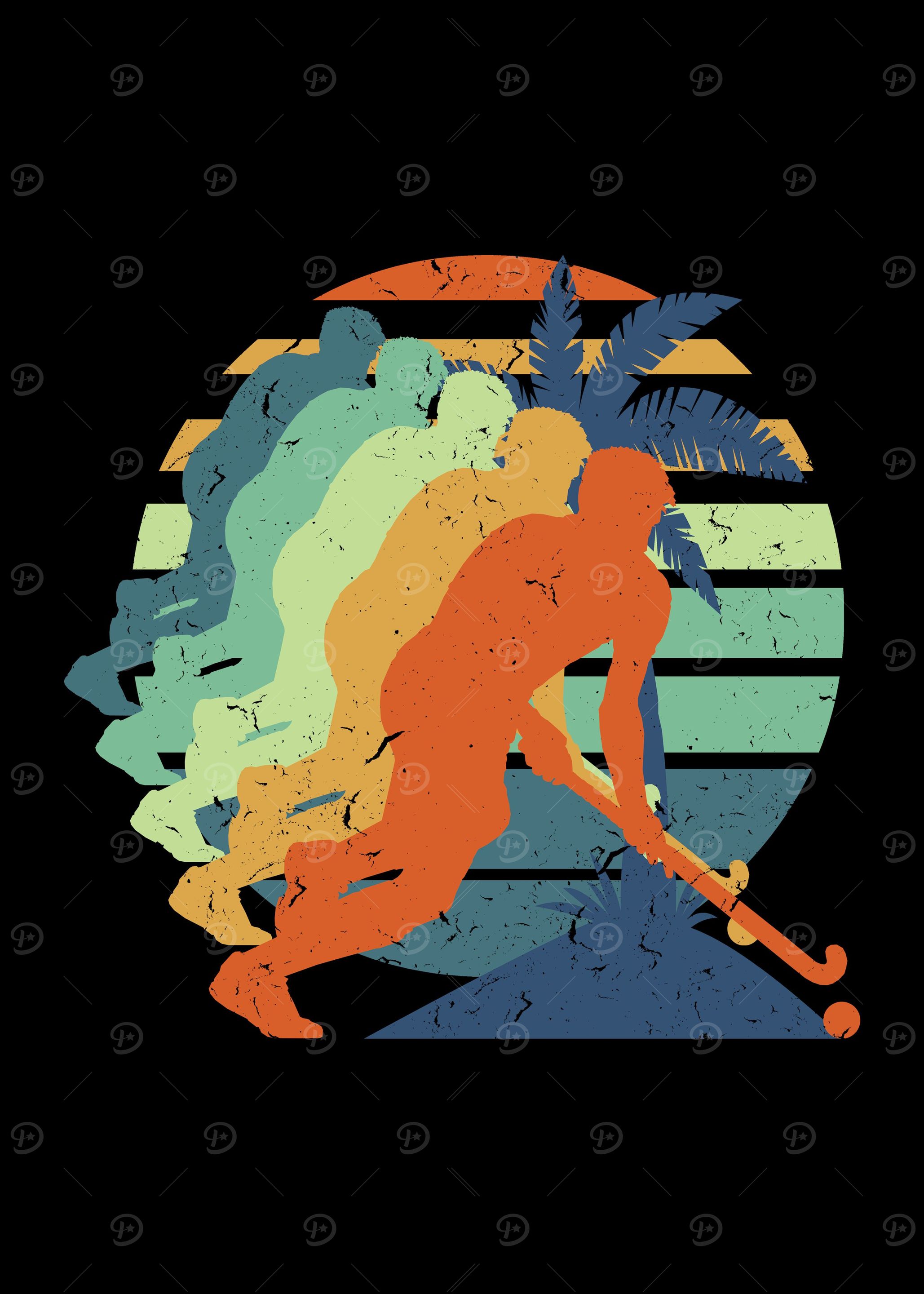 Retro Field Hockey Vintage