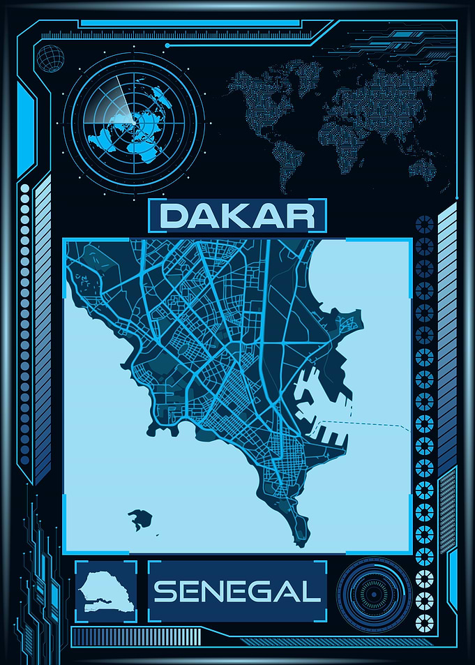 DAKAR MAP SENEGAL