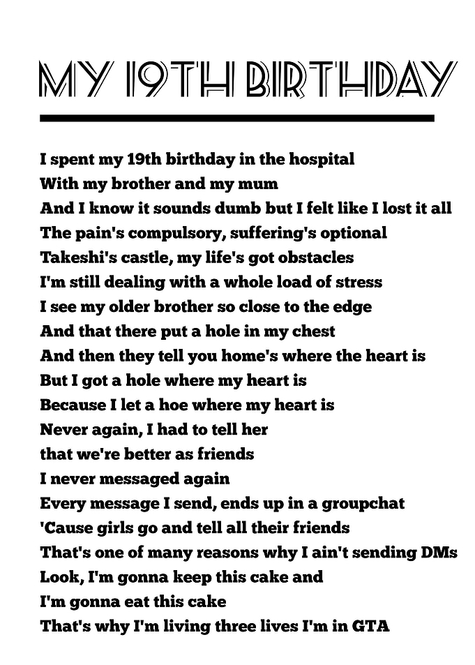 My 19th Birthday