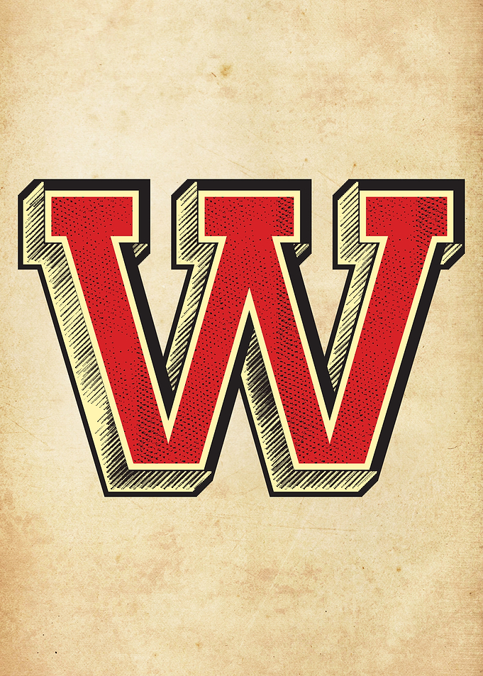 Vintage Letter W