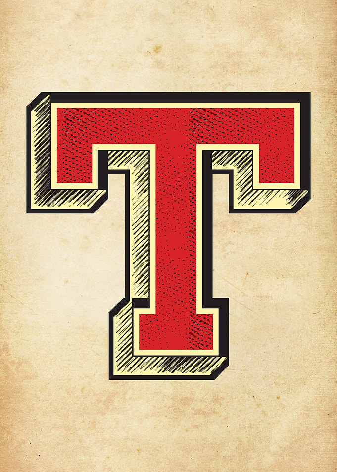 Vintage Letter T