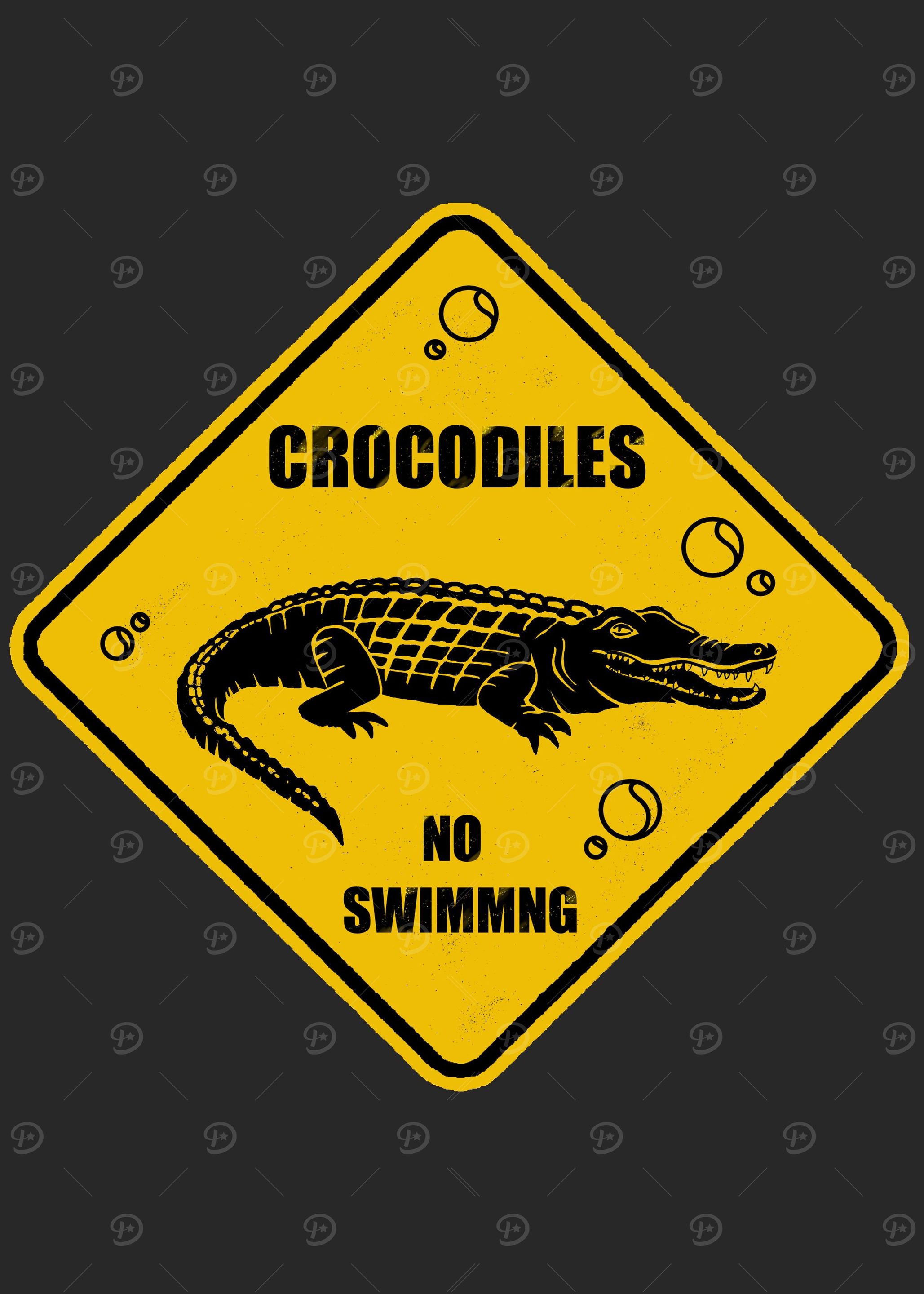 Crocodile Road Sign