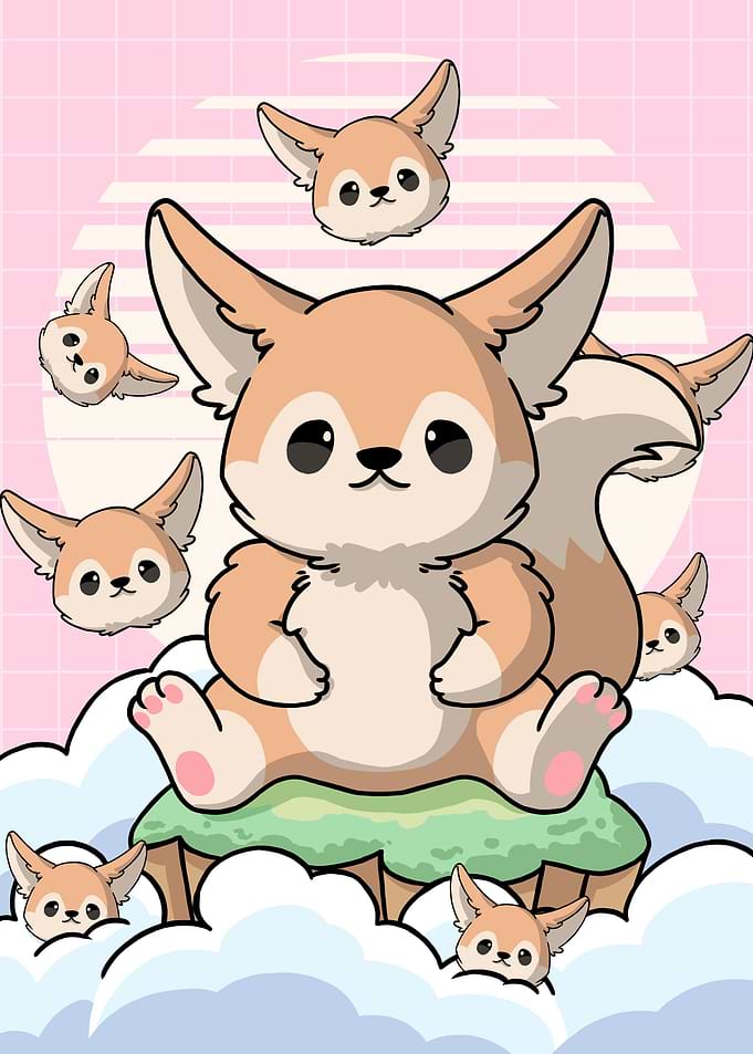 Japanese Kawaii Fennec Fox