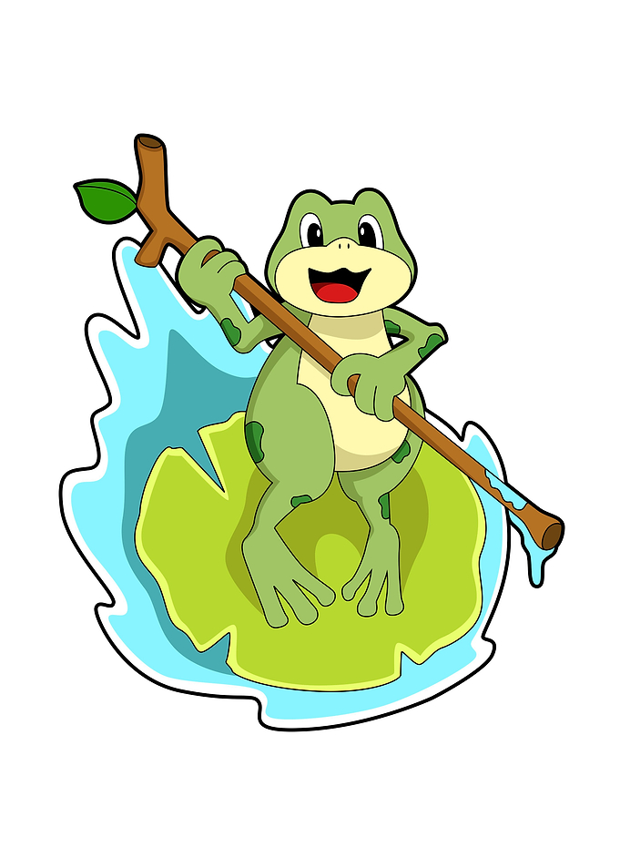 Frog Hiker Stick