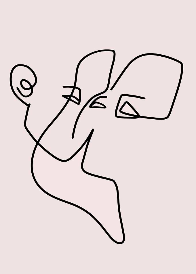 Abstract Couples line art