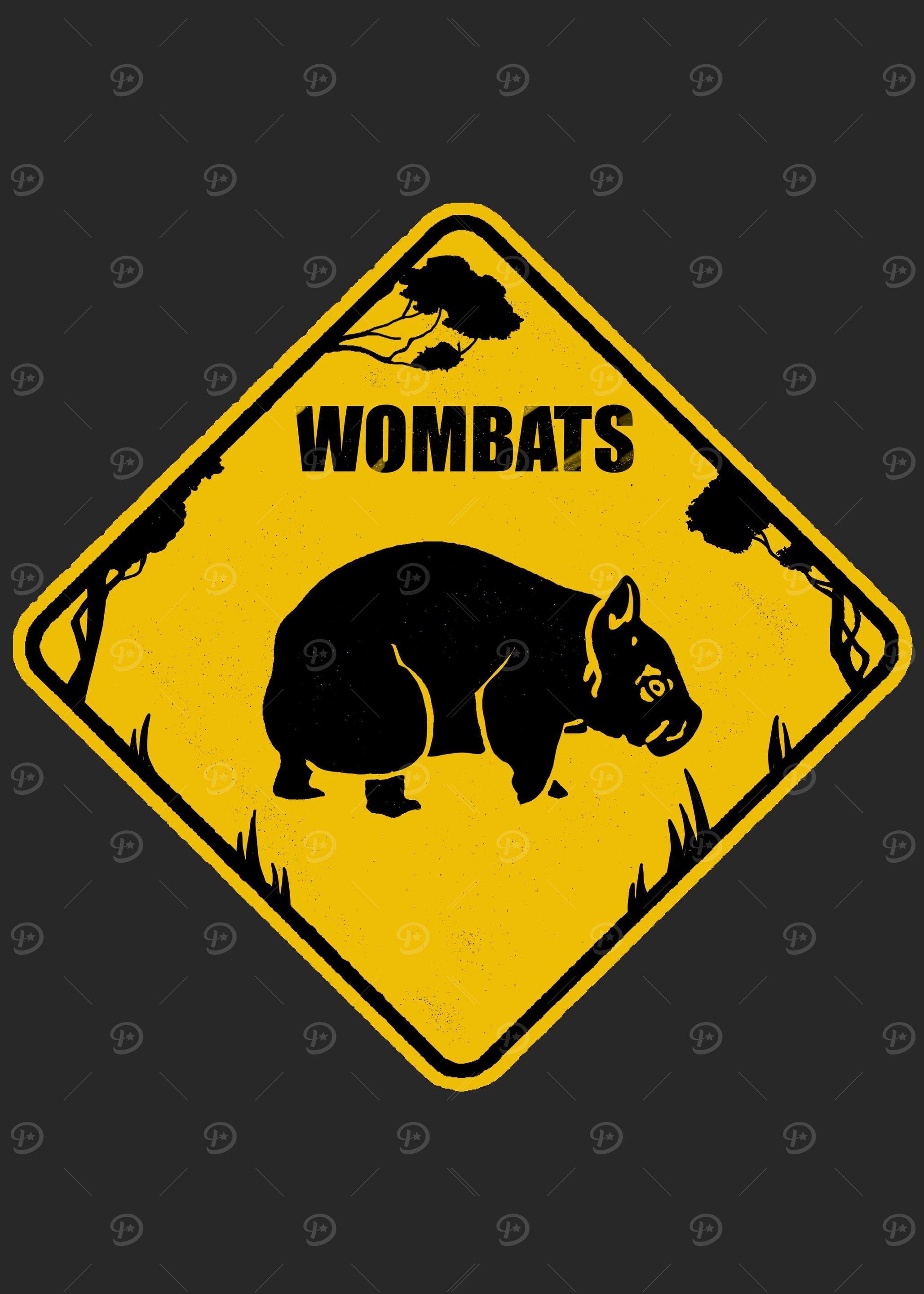 Wombat Road Sign
