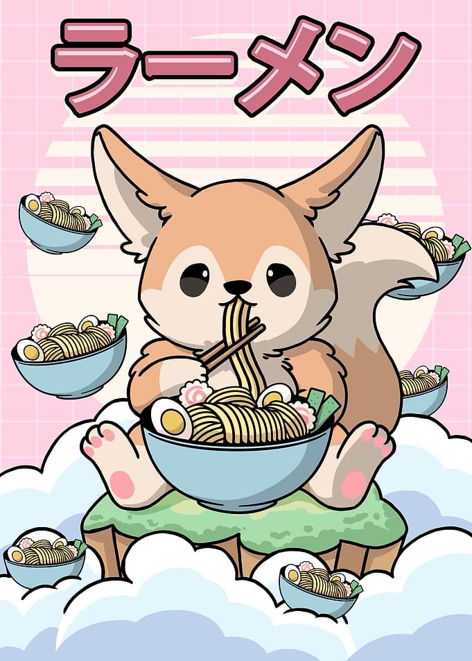 Fennec Fox Ramen Noodles