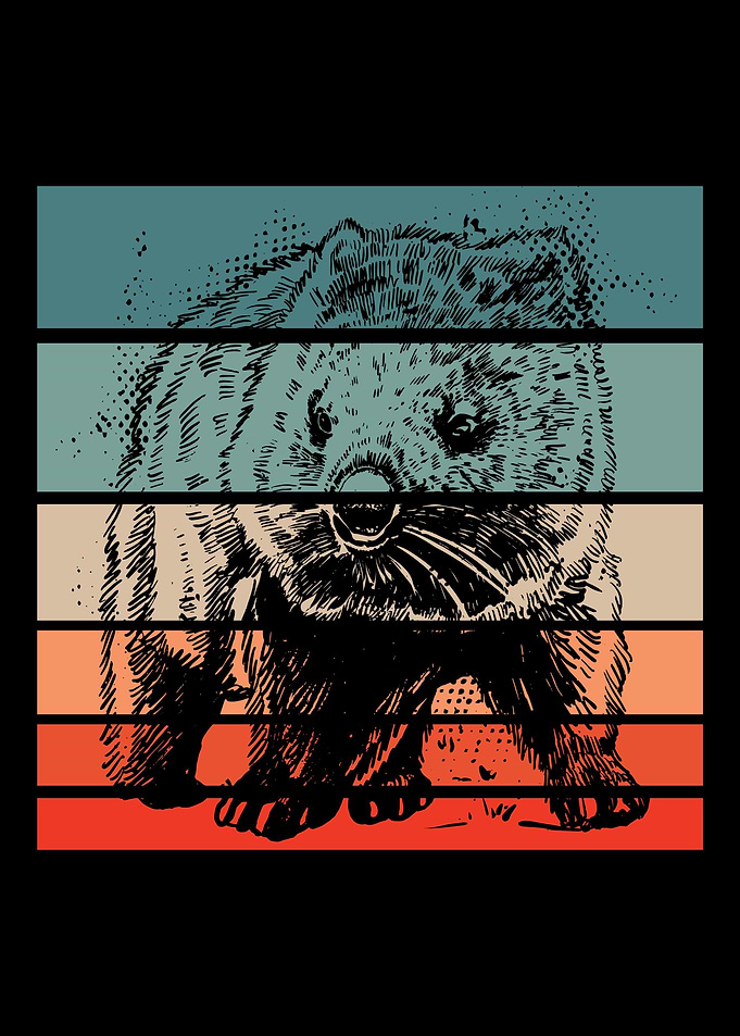 Wombat Retro Vintage