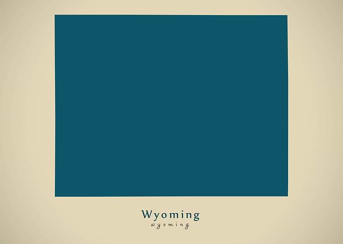 Wyoming federal state map