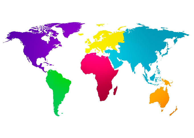 Colorful World Map