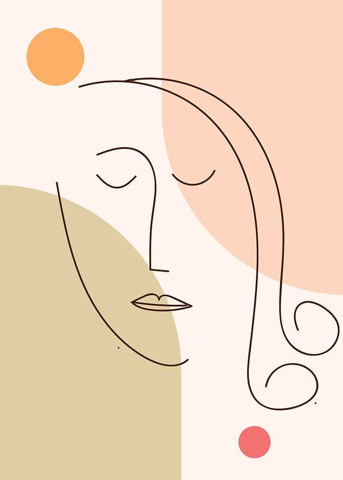 Female single line art