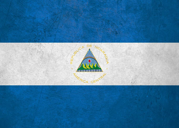 Flag of Nicaragua on Wall