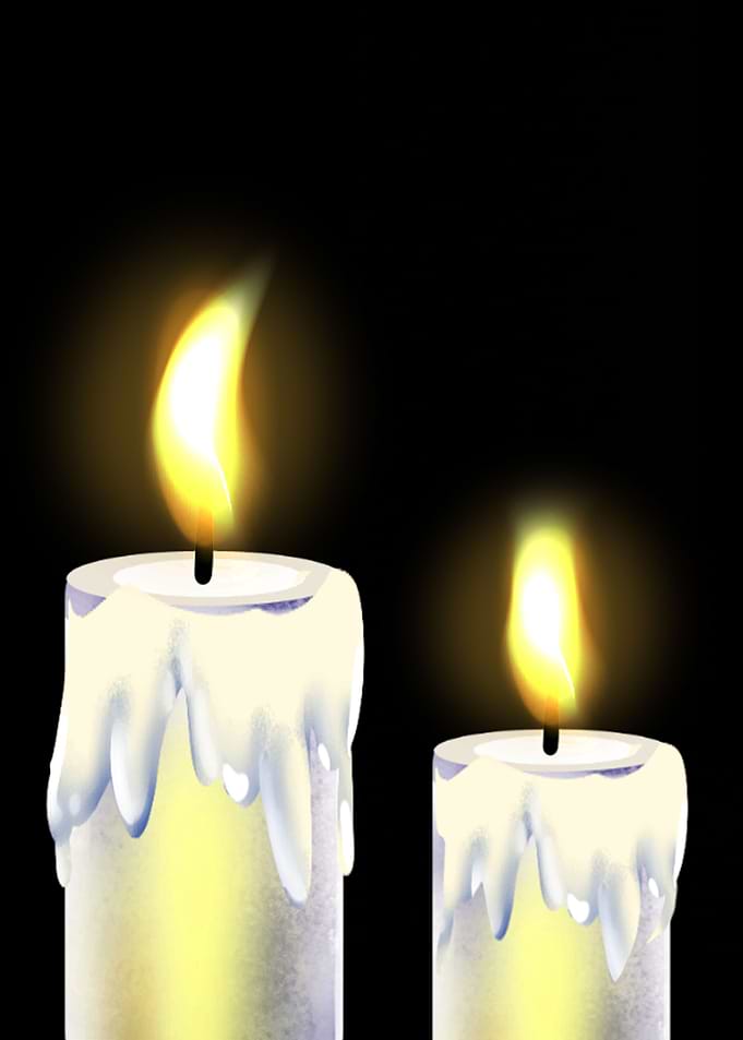 Candle Lights Fire