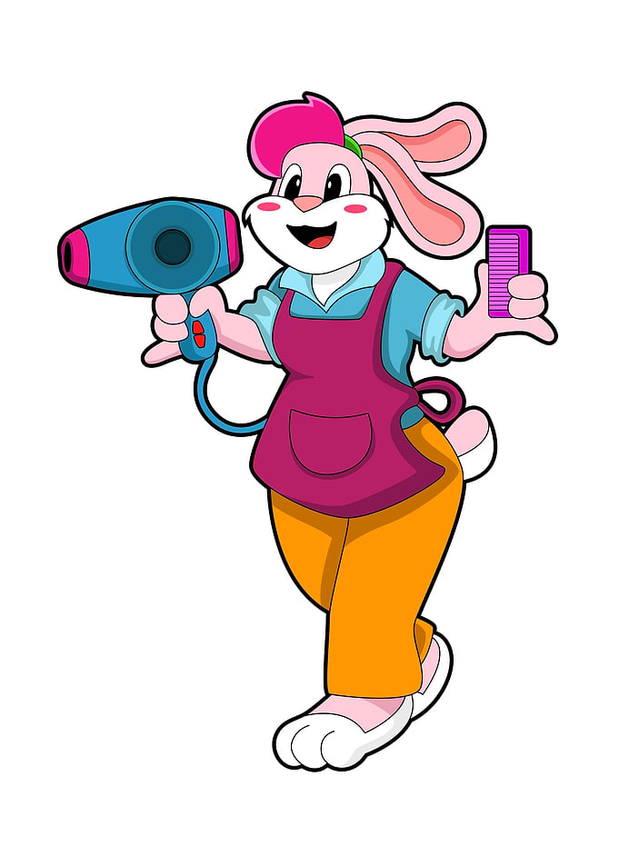 Rabbit Hairdresser Comb