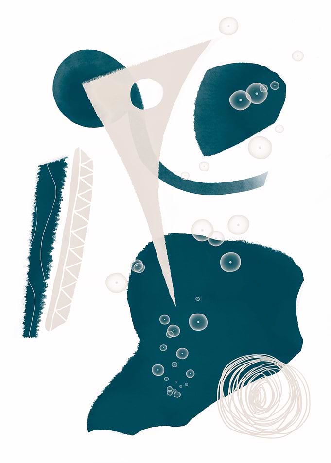 Abstract inky shapes no 5