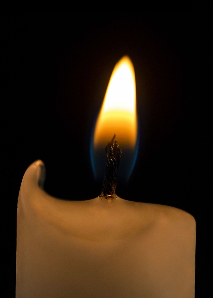 Big white candle light