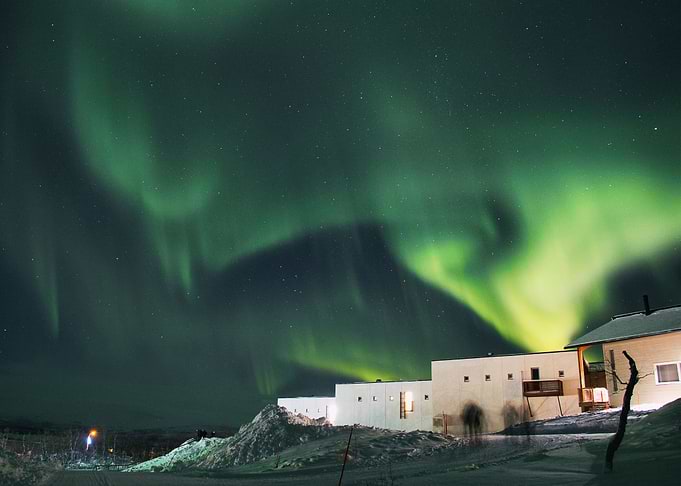 Northern Lights in a House