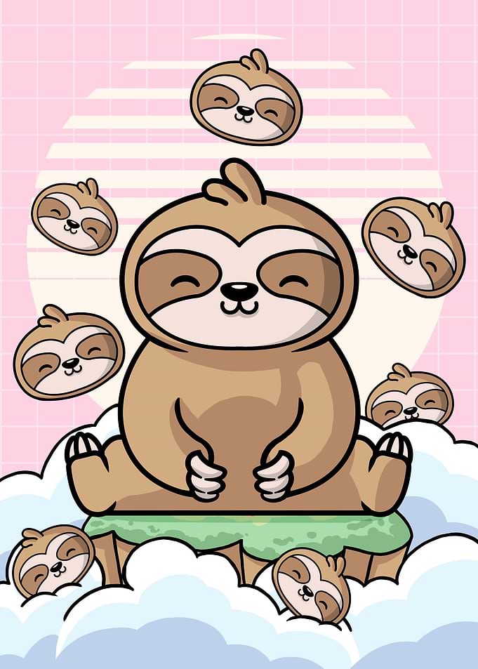 Japanese Kawaii Sloth