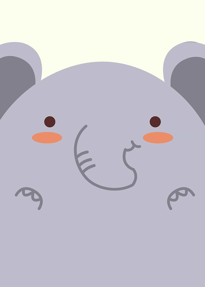 Cute Animal Kids Elephant