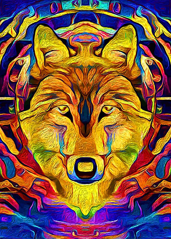 Space Wolf Abstract