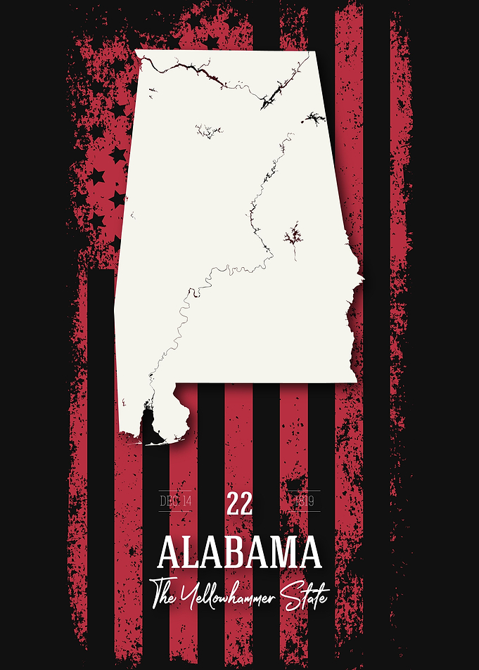 Alabama State Map USA