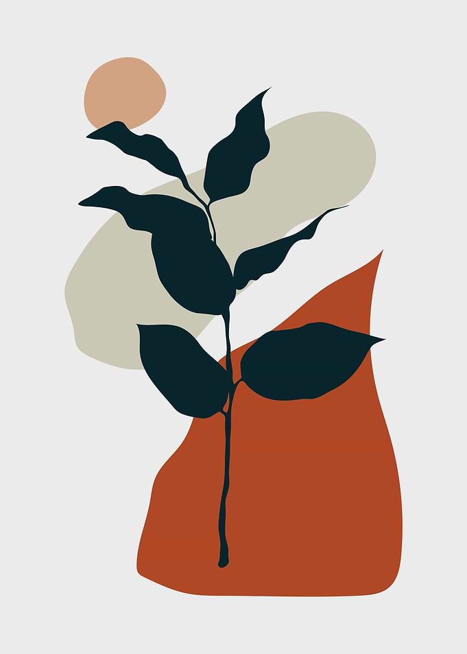 Scandinavian modern leaf