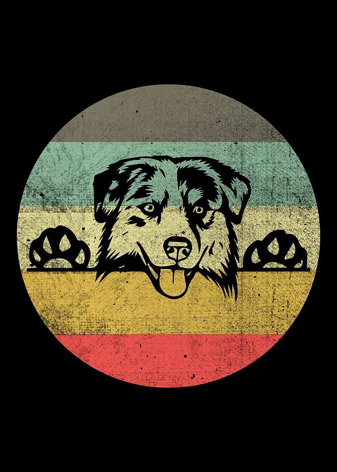 Retro Australian Shepherd