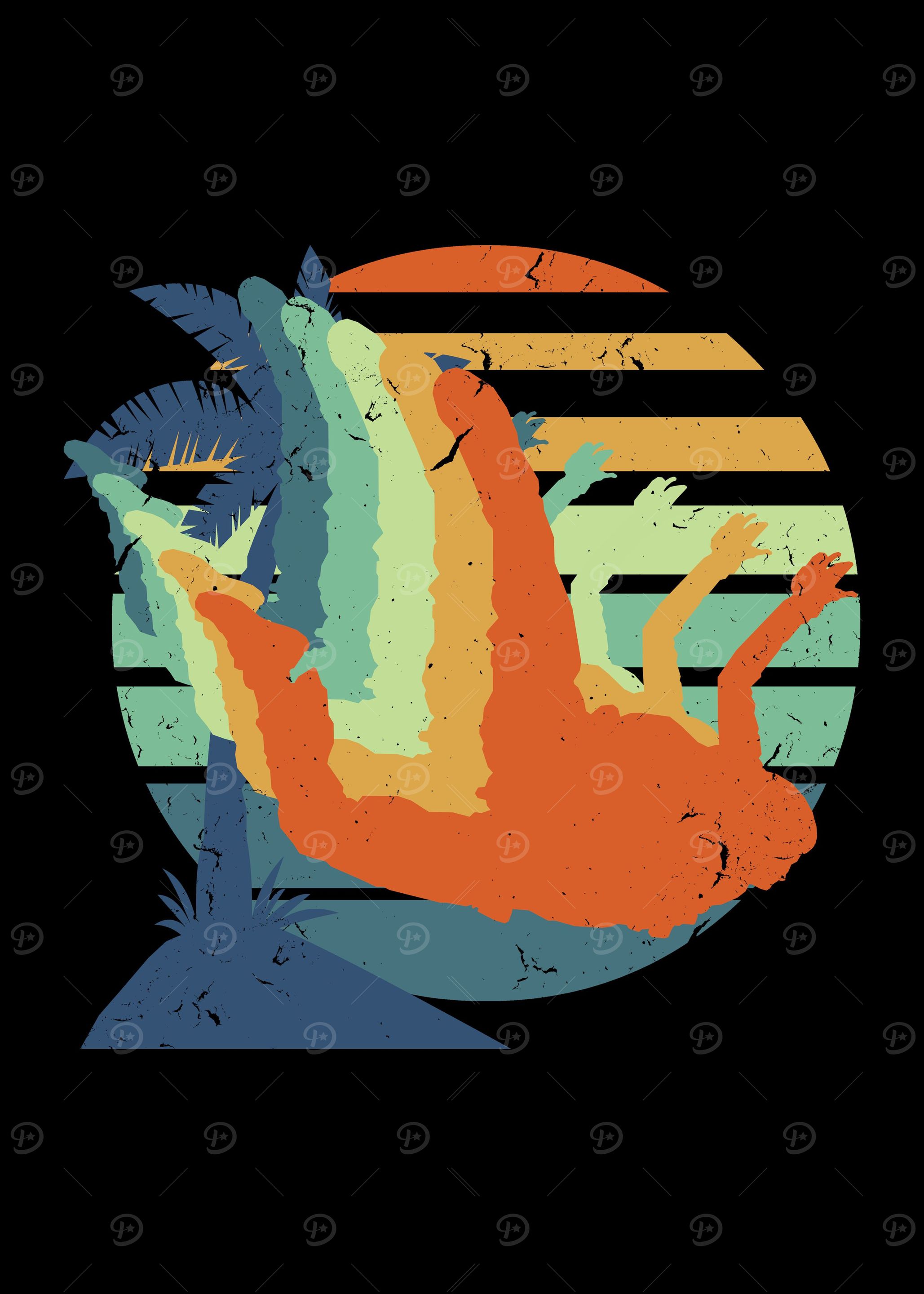 Retro Sky Diver Vintage