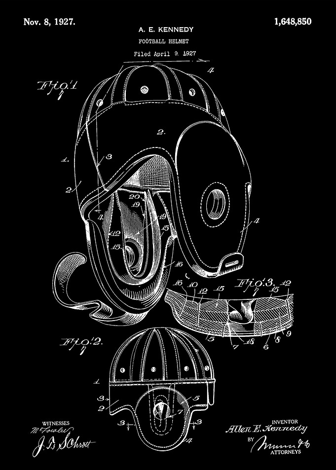 Football Helmet patent
