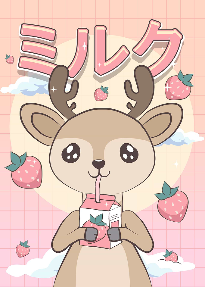 Deer Strawberry Milk