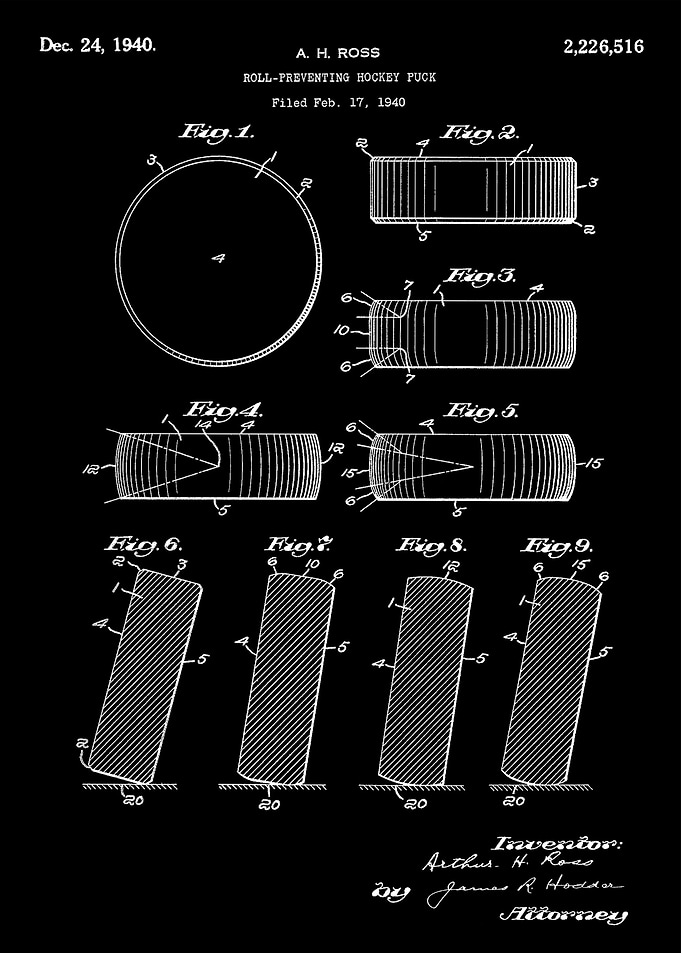 Hockey puck patent